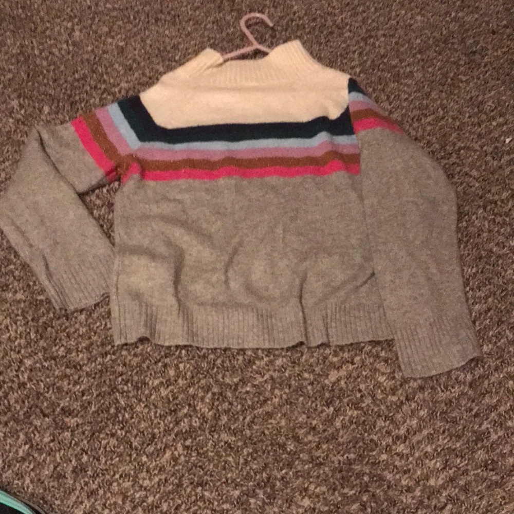 Fuzzy turtleneck sweater